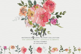 Blush Red Watercolor Peony Clipart Set: A Fresh Illustration for Modern Branding