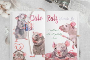 Cute Rats Watercolor Set: A Versatile Illustration for Handmade Creations