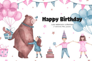 Happy Birthday Watercolor Illustrations: A Creative Asset for Polished Content