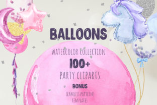 Party Balloons Watercolor Collection: A Vibrant Illustration Set for Crafters