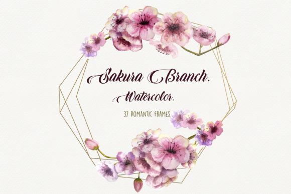Sakura Branch Watercolor Illustration: A Versatile Asset for Creative Branding