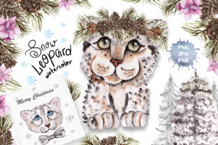 Snow Leopard Watercolor Set: A Versatile Illustration for Modern Content Design