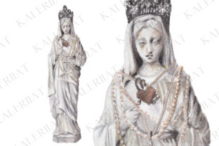 The Virgin Mary, Watercolor Madonna: A Timeless Illustration for Modern Branding