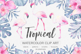 Tropical Watercolor Clip Art for Vibrant Handmade Designs