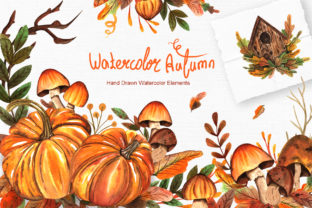 Watercolor Autumn Collection Illustrations