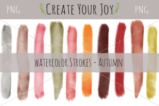 Watercolor Brush Strokes Autumn for Real Embroidery Projects