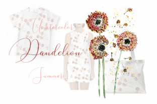 Watercolor Dandelion Summer Illustrations for Digital Sellers