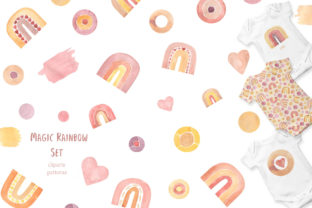 Watercolor Magic Rainbow Set: A Versatile Illustration for Local Business Branding