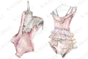Watercolor Pink Costumes for Embroidery Projects