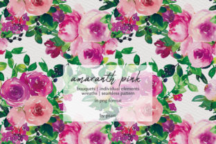 Watercolor Pink Floral Collection and Illustrations