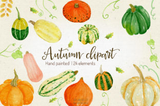 Watercolor Pumpkins Clipart: A Versatile Illustration for Handmade Creators
