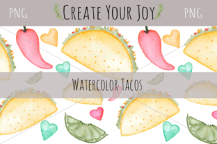 Watercolor Taco Set Illustrations
