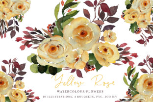 Watercolour Yellow Rose: A Versatile Illustration for Creative Projects