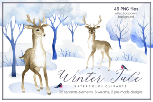 Winter Tale. Watercolor Clipart