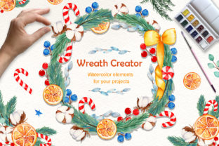 Wreath Creator Watercolor Clipart: A Versatile Illustration for Content Creators